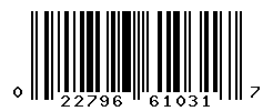 upc 022796610317 barcode image