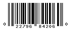 UPC barcode number 022796842060