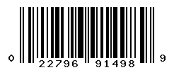 UPC barcode number 022796914989