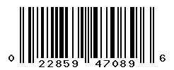 UPC barcode number 022859470896