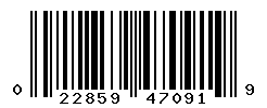 UPC barcode number 022859470919