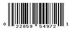 UPC barcode number 022859549721