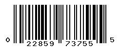 UPC barcode number 022859737555