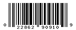 UPC barcode number 022862909109