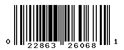 UPC barcode number 022863260681