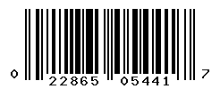 UPC barcode number 022865054417