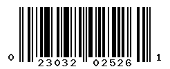 UPC barcode number 023032025261