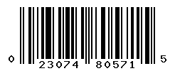UPC barcode number 023074805715