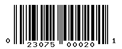 UPC barcode number 023075000201
