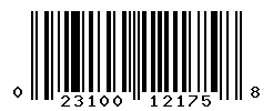 UPC barcode number 023100121758