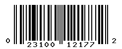 UPC barcode number 023100121772