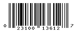 UPC barcode number 023100136127