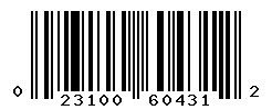 UPC barcode number 023100604312