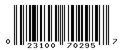 UPC barcode number 023100702957