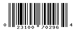 UPC barcode number 023100702964