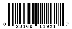UPC barcode number 023169119017