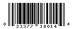 UPC barcode 023377180144