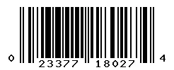 UPC barcode 023377180274