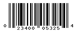 UPC barcode number 023400053254