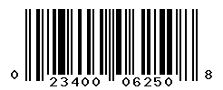 UPC barcode number 023400062508
