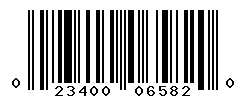 UPC barcode number 023400065820