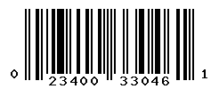 UPC barcode number 023400330461