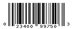 UPC barcode 023400997503