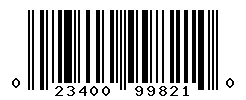 UPC barcode number 023400998210