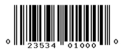 UPC barcode 023534010000