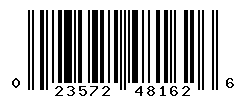 UPC barcode number 023572481626