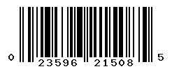 UPC barcode number 023596215085