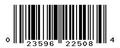 UPC barcode number 023596225084