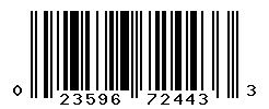 UPC barcode number 023596724433