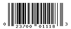 UPC barcode number 023700011183