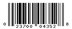 UPC barcode number 023700043528