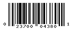 UPC barcode number 023700043801