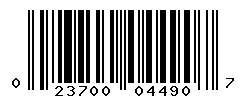 UPC barcode number 023700044907