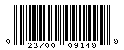 UPC barcode number 023700091499