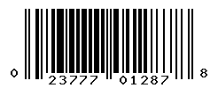 UPC barcode number 023777012878