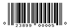 UPC barcode number 023899000050