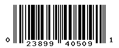 UPC barcode number 023899405091