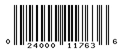 UPC barcode 024000117636