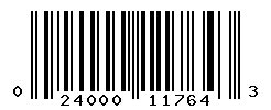 UPC barcode 024000117643