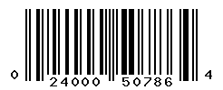 UPC barcode number 024000507864