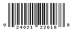 UPC barcode number 024021226188