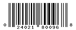 UPC barcode number 024021800968