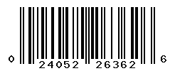 UPC barcode number 024052263626