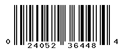 UPC barcode number 024052364484