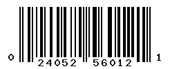 UPC barcode number 024052560121
