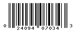 UPC barcode number 024094070343